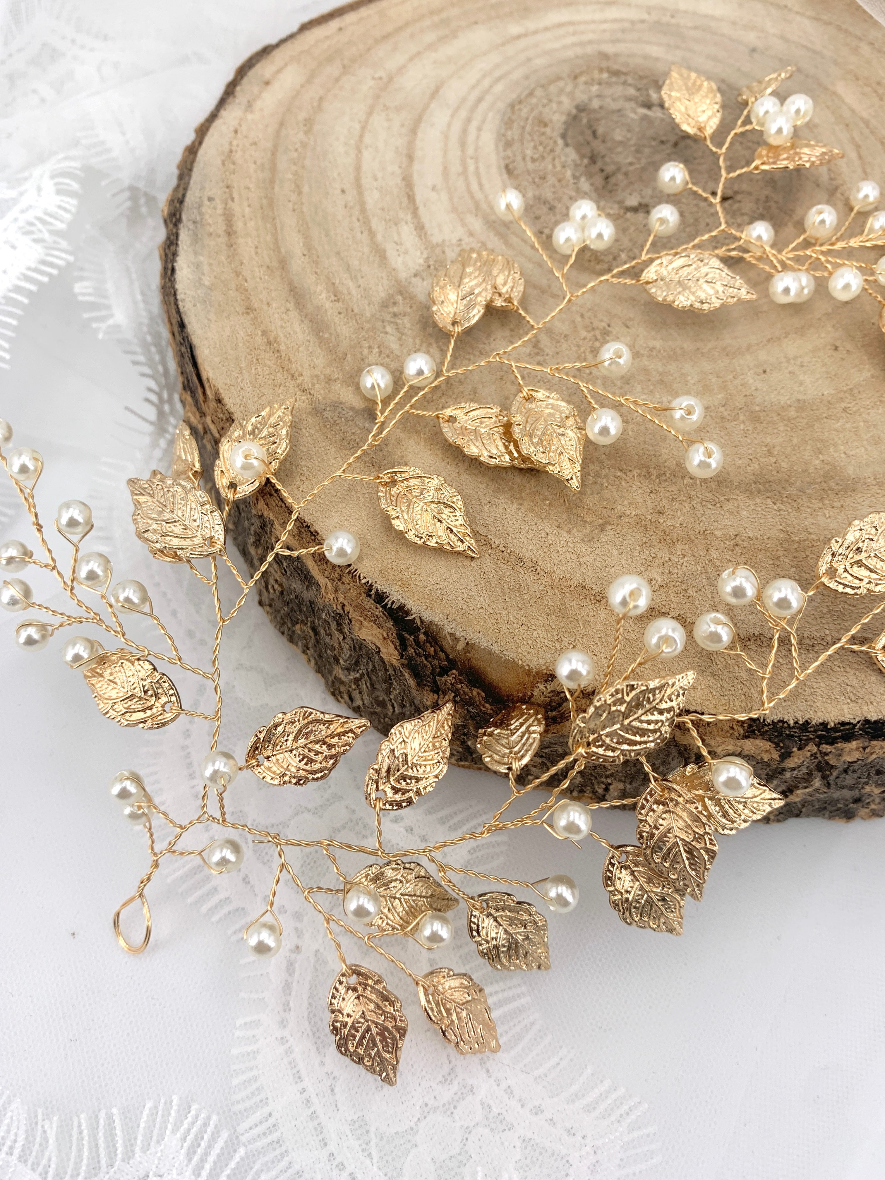 Vintage Haardraht Blätter Gold Brautschmuck Hochzeit Haarschmuck – ONDEGO®
