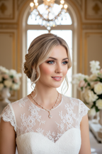 Brautschmuck mit Zirkonia – Rückenkette mit Halskette, Ohrringe oder Armband | Roségold | ONDEGO®