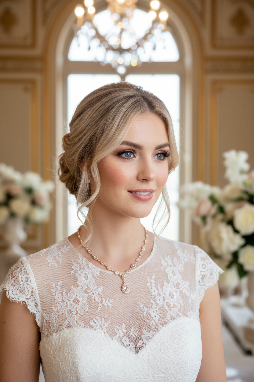 Brautschmuck mit Zirkonia – Rückenkette mit Halskette, Ohrringe oder Armband | Roségold | ONDEGO®