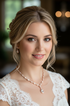 Brautschmuck mit Zirkonia – Rückenkette mit Halskette, Ohrringe oder Armband | Roségold | ONDEGO®