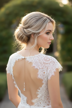 Brautschmuck mit Zirkonia – Rückenkette mit Halskette, Ohrringe oder Armband | Roségold | ONDEGO®