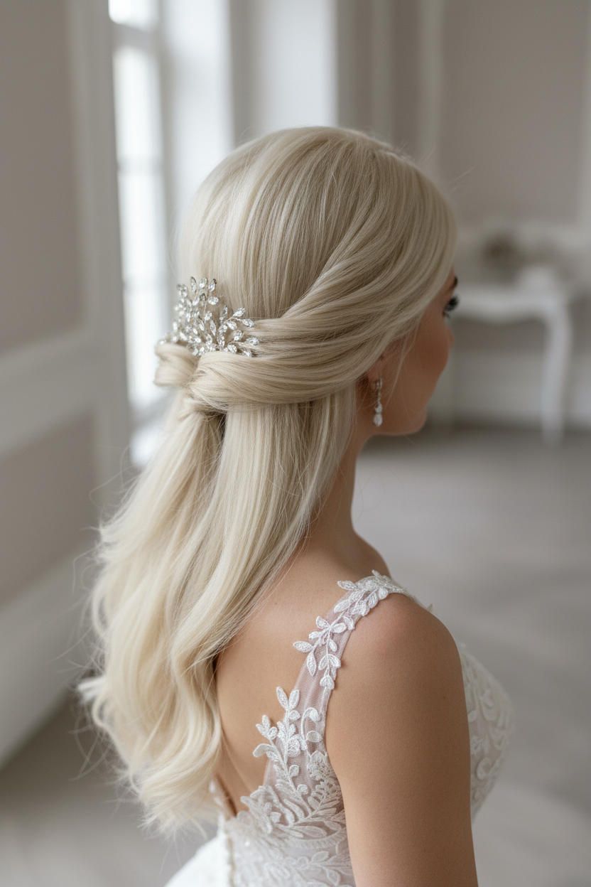 Haarkamm Strass – Dezenter Glitzer-Haarschmuck in Silber | ONDEGO®