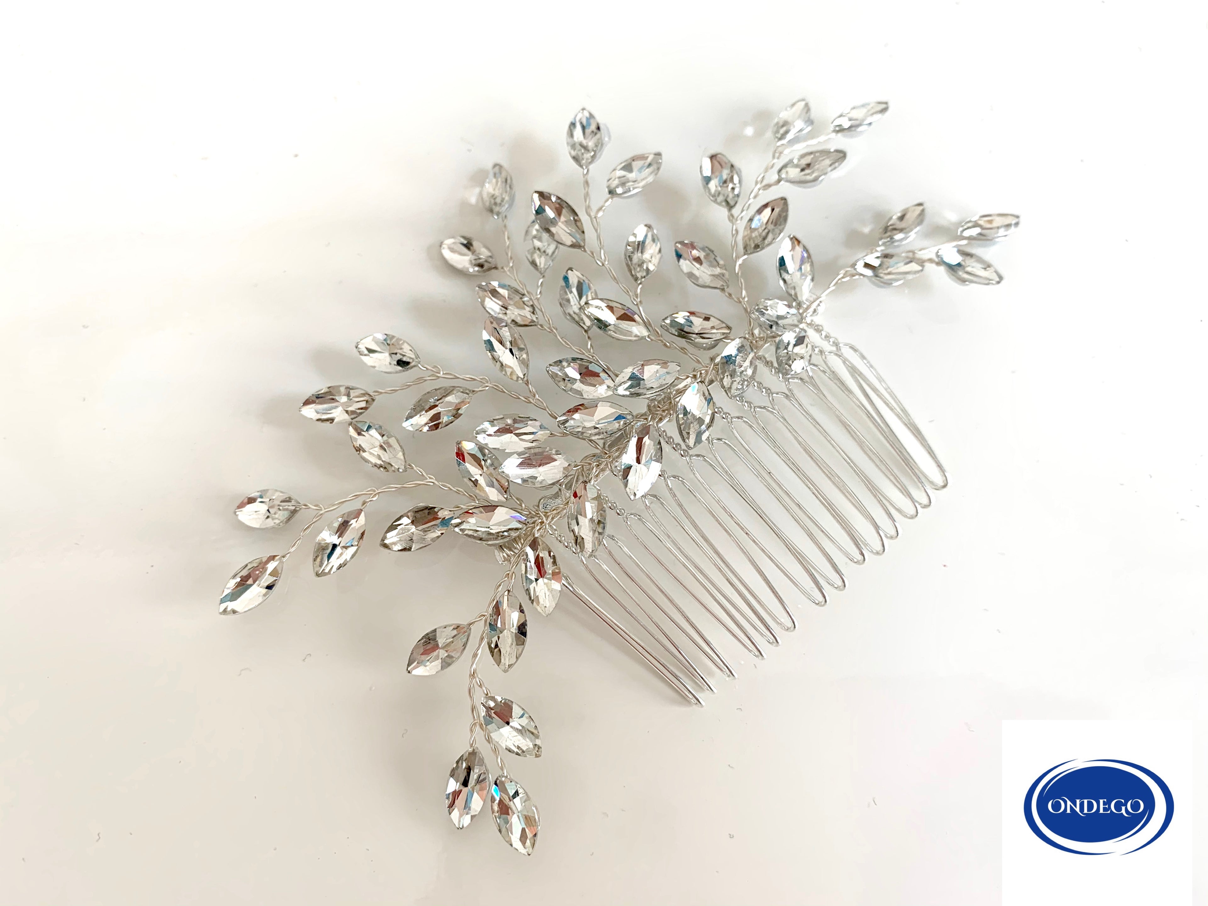 Haarkamm Strass – Dezenter Glitzer-Haarschmuck in Silber | ONDEGO®