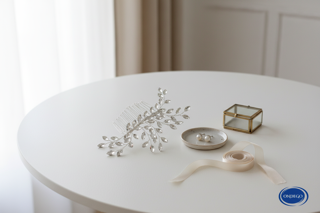 Haarkamm Strass – Dezenter Glitzer-Haarschmuck in Silber | ONDEGO®