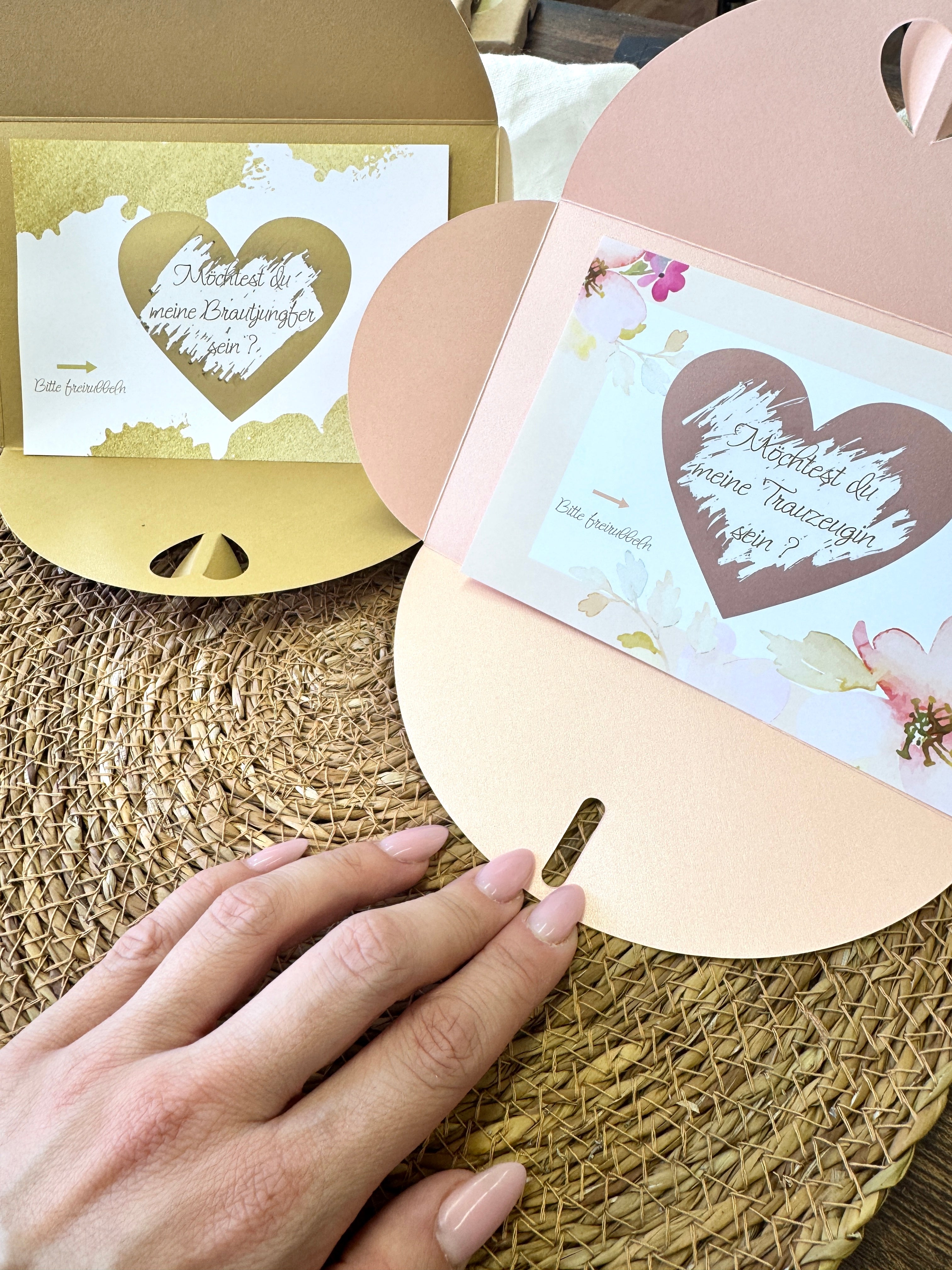 XXL Rubbelkarte – „Möchtest du meine Trauzeugin sein?“ | A6 | Gold oder Rosé | ONDEGO®