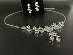 Zirkonia Blüten Schmuckset Silber – Collier, Ohrringe & Armband mit AAA+ Zirkonia | ONDEGO®