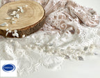Silberner Haardraht mit Perlen & Blättern – Brautschmuck Hochzeit festlich elegant | ONDEGO®