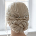 XXL Haardraht Perlen Silber – 80 cm | Brautschmuck Haarranke | ONDEGO®
