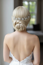 Strass Diadem Haardraht SILBER – Brautschmuck Haarranke für Hochzeit, Brautfrisur & festliche Anlässe | ONDEGO®