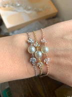 Perle Zirkonia Armband – AAA+ | Silber, Gold oder Roségold | verstellbar | ONDEGO®