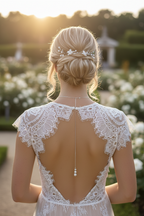 Elegante Rückenkette mit Strassperlen – glamouröser Rückenschmuck für Braut & besondere Anlässe | ONDEGO®