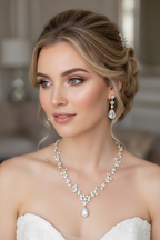 Zirkonia Blüten Schmuckset Gold – Collier, Ohrringe & Armband mit AAA+ Zirkonia | ONDEGO®