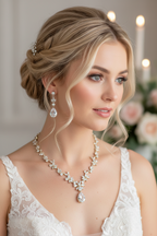 Zirkonia Blüten Schmuckset Gold – Collier, Ohrringe & Armband mit AAA+ Zirkonia | ONDEGO®
