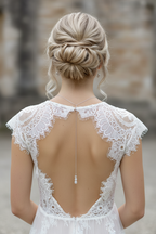 Brautschmuck Set Silber – Rückenkette, Collier, Armband & Ohrringe mit Strass | ONDEGO®