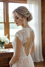 Brautschmuck Set Silber – Rückenkette, Collier, Armband & Ohrringe mit Strass | ONDEGO®