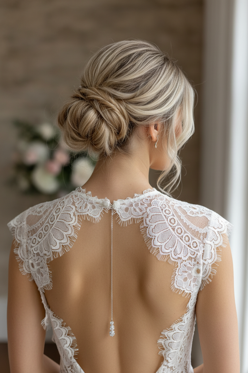 Elegante Rückenkette mit Strassperlen – glamouröser Rückenschmuck für Braut & besondere Anlässe | ONDEGO®