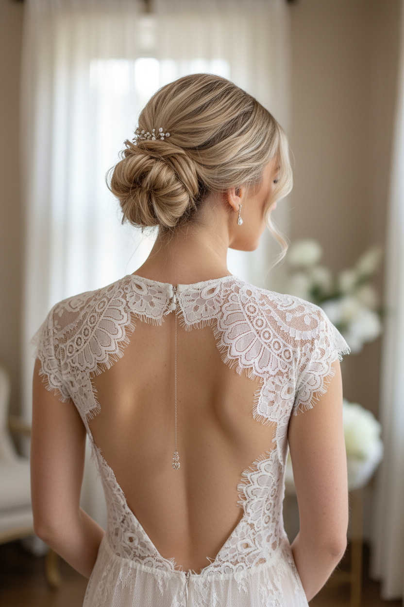 Elegante Rückenkette mit Strassperlen – glamouröser Rückenschmuck für Braut & besondere Anlässe | ONDEGO®