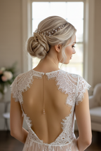 Elegante Rückenkette mit Strassperlen – glamouröser Rückenschmuck für Braut & besondere Anlässe | ONDEGO®