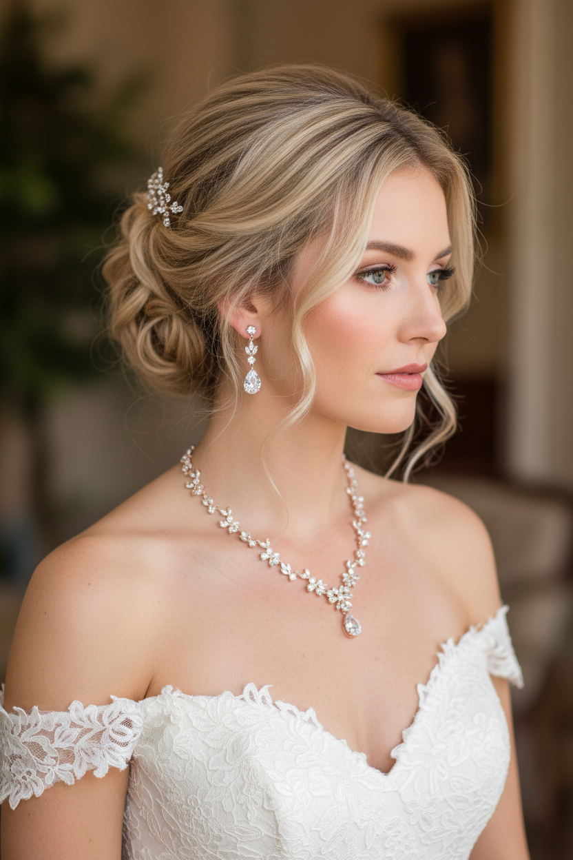 Zirkonia Blüten Schmuckset Roségold – Collier, Ohrringe & Armband mit AAA+ Zirkonia | ONDEGO®