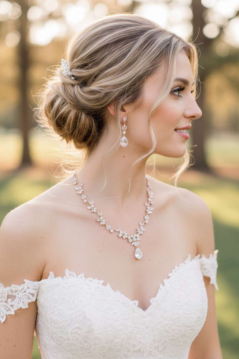 Zirkonia Blüten Schmuckset Roségold – Collier, Ohrringe & Armband mit AAA+ Zirkonia | ONDEGO®