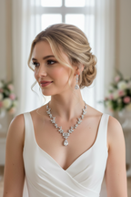 Zirkonia Blüten Schmuckset Silber – Collier, Ohrringe & Armband mit AAA+ Zirkonia | ONDEGO®