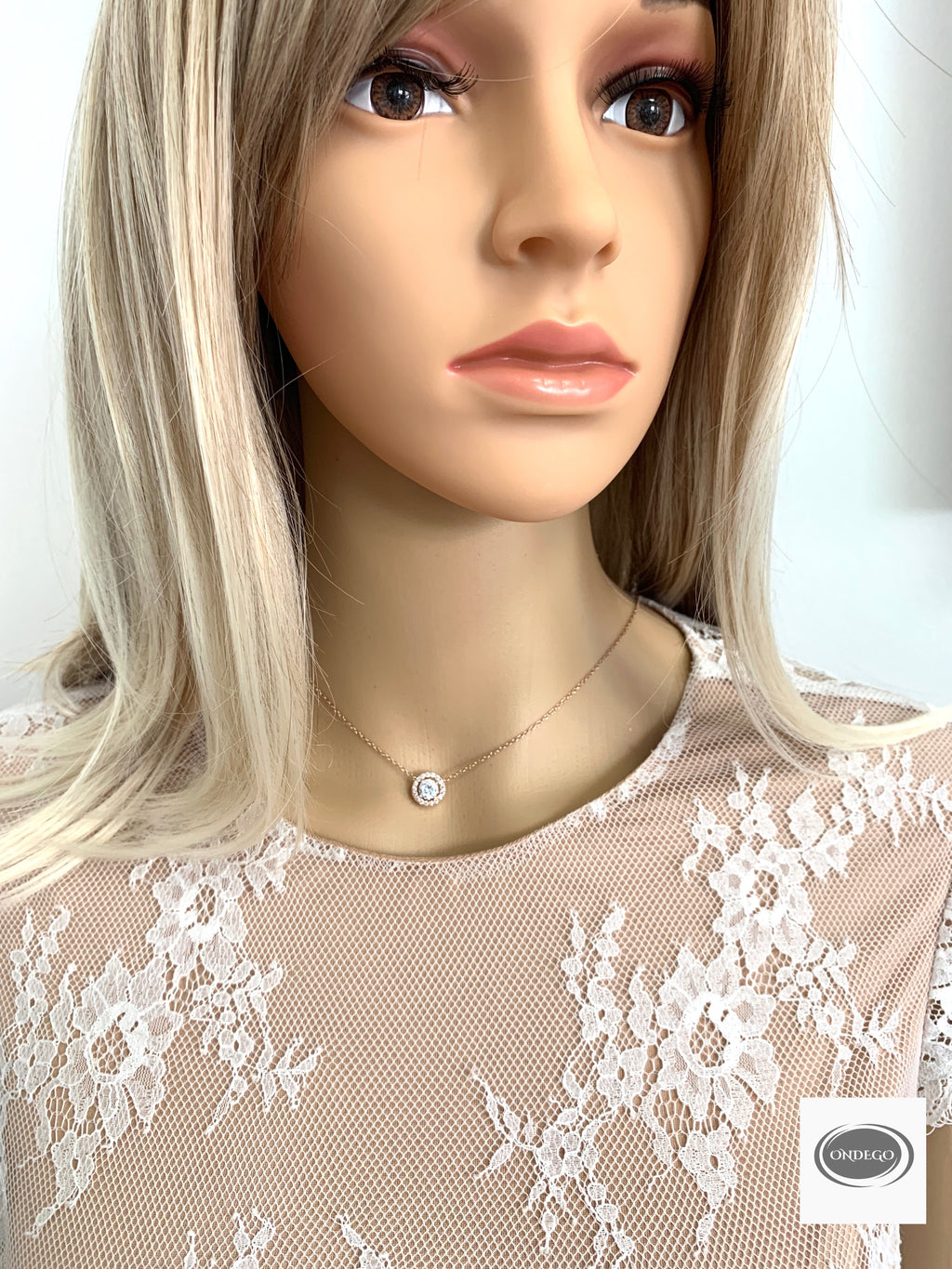 Rückenkette Schmuckset Roségold – 2in1 Halskette mit Rückenkettchen, Zirkonia, Ohrringe & Armband | Brautschmuck Hochzeit | ONDEGO®