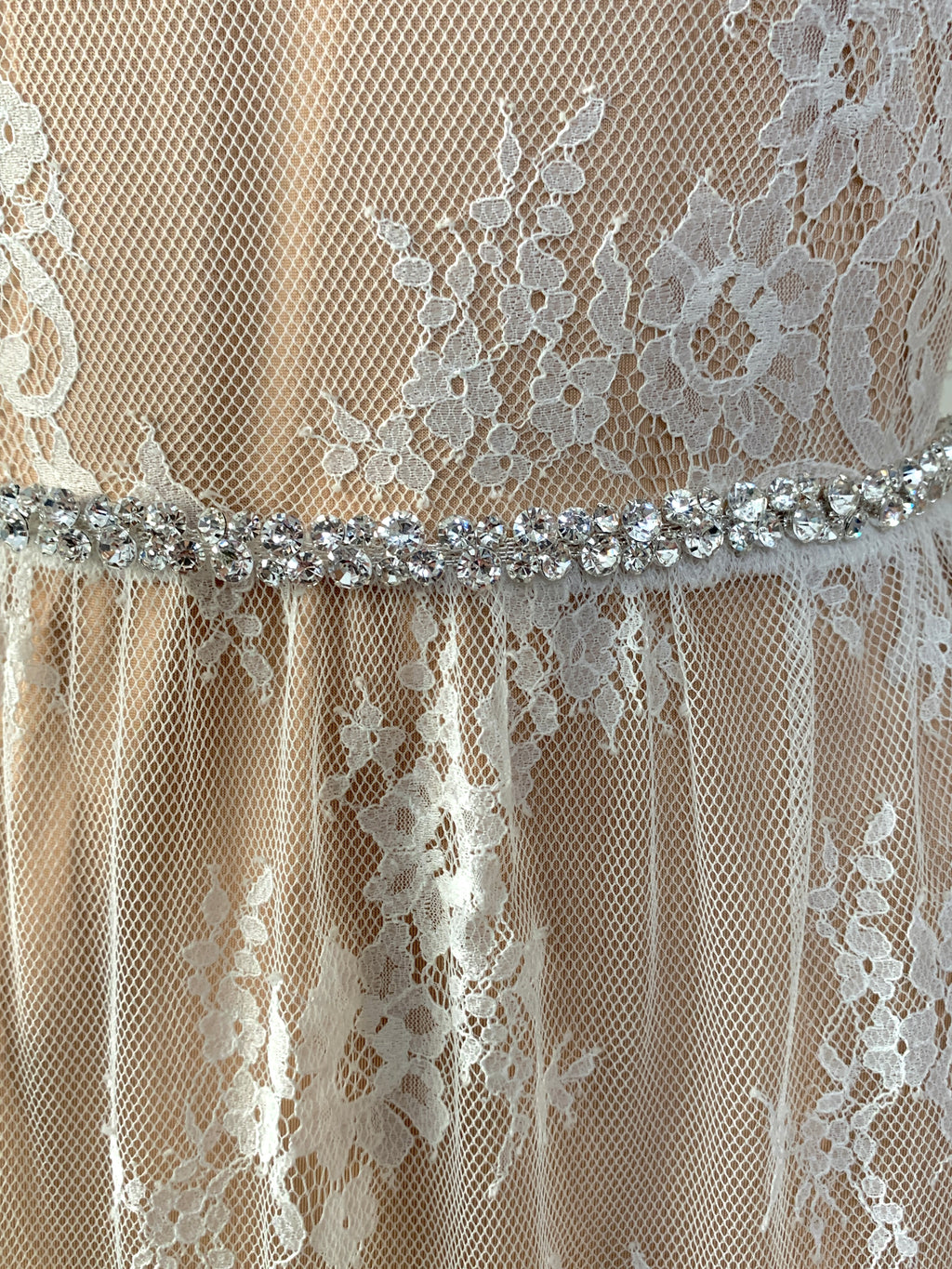 Brautgürtel Silber mit Strass – schmaler Glitzer-Gürtel für Brautkleid, Hochzeit & Standesamt | ONDEGO®