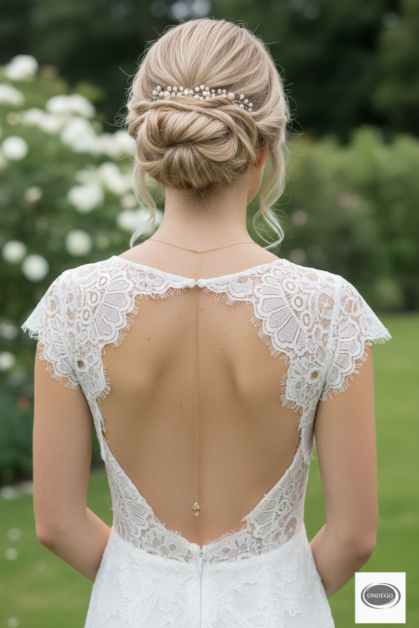 Goldene Rückenkette mit Perlen – eleganter Rückenschmuck für Braut & Abendkleid | ONDEGO®