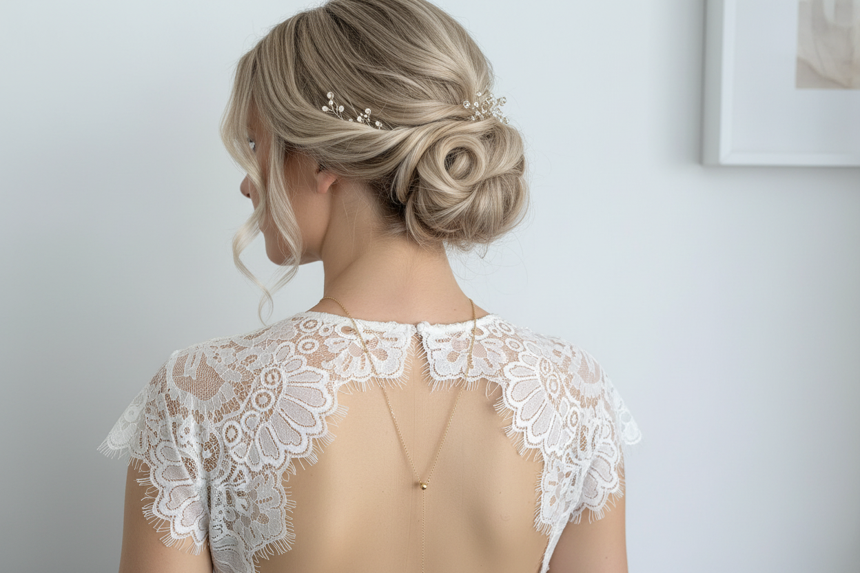 Goldene Rückenkette mit Perlen – eleganter Rückenschmuck für Braut & Abendkleid | ONDEGO®