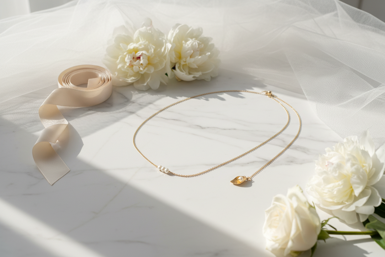 Goldene Rückenkette mit Perlen – eleganter Rückenschmuck für Braut & Abendkleid | ONDEGO®