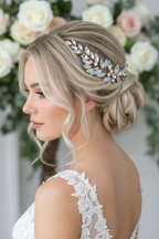 Strass Haarklammern Roségold – Brautschmuck Haarschmuck Set 2 Stück | ONDEGO®