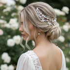 Strass Haarklammern Roségold – Brautschmuck Haarschmuck Set 2 Stück | ONDEGO®