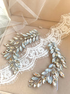 Strass Haarklammern Silber – Brautschmuck Haarschmuck Set 2 Stück | ONDEGO®