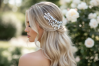 Strass Haarklammern Silber – Brautschmuck Haarschmuck Set 2 Stück | ONDEGO®