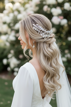 Strass Haarklammern Silber – Brautschmuck Haarschmuck Set 2 Stück | ONDEGO®
