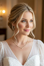 Gold Strass Schmuckset mit Diadem – Collier, Ohrringe & Armband für Hochzeit, Jugendweihe & Abiball | ONDEGO®
