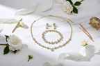 Brautschmuck Set Gold – Rückenkette, Collier, Armband & Ohrringe mit Strass | ONDEGO®