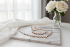 Brautschmuck Set Roségold – Rückenkette, Collier, Armband & Ohrringe mit Strass | ONDEGO®