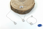 Silber Rückenkette Schmuckset mit Zirkonia Tropfen – elegantes 2-in-1 Set | ONDEGO®