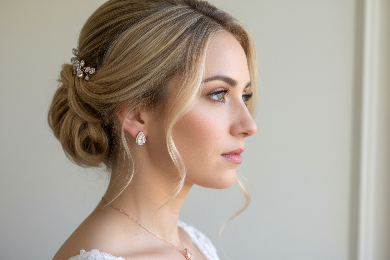 Rückenkette Schmuckset mit Zirkonia Tropfen – elegantes 2-in-1 Brautschmuck-Set | ONDEGO®