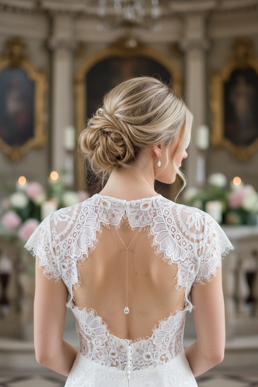 Rückenkette Schmuckset mit Zirkonia Tropfen – elegantes 2-in-1 Brautschmuck-Set | ONDEGO®