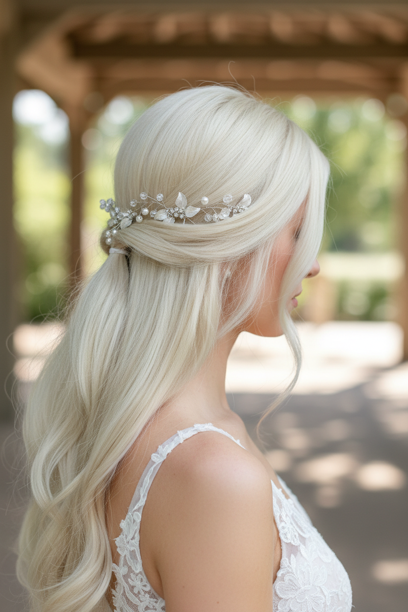 Vintage Haardraht Blüten Silber | Brautschmuck Haarschmuck Hochzeit | ONDEGO®