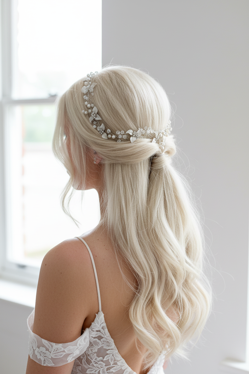 Vintage Haardraht Blüten Silber | Brautschmuck Haarschmuck Hochzeit | ONDEGO®