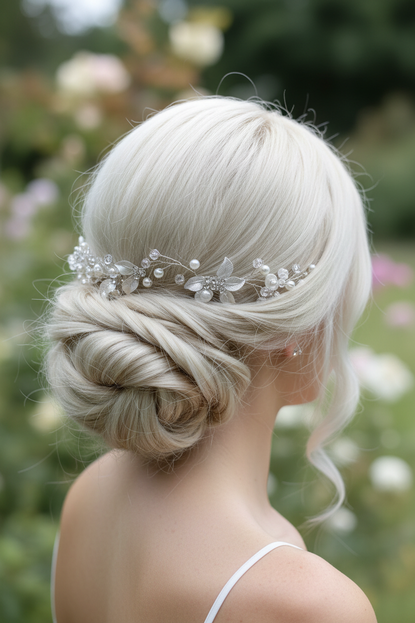 Vintage Haardraht Blüten Silber | Brautschmuck Haarschmuck Hochzeit | ONDEGO®