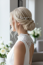 Vintage Haardraht Blüten Silber | Brautschmuck Haarschmuck Hochzeit | ONDEGO®