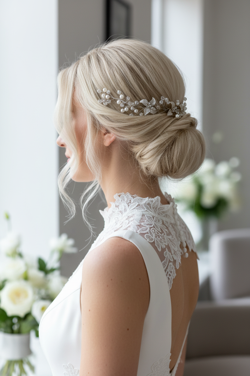 Vintage Haardraht Blüten Silber | Brautschmuck Haarschmuck Hochzeit | ONDEGO®