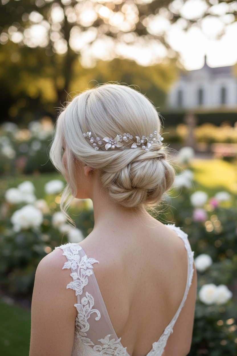 Vintage Haardraht Blüten Silber | Brautschmuck Haarschmuck Hochzeit | ONDEGO®