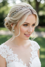 Silber Perlen Strass Diadem – eleganter Braut Haarschmuck für Hochzeit & Tiara Look | ONDEGO®