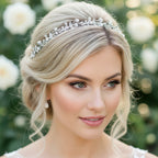 Silber Perlen Strass Diadem – eleganter Braut Haarschmuck für Hochzeit & Tiara Look | ONDEGO®
