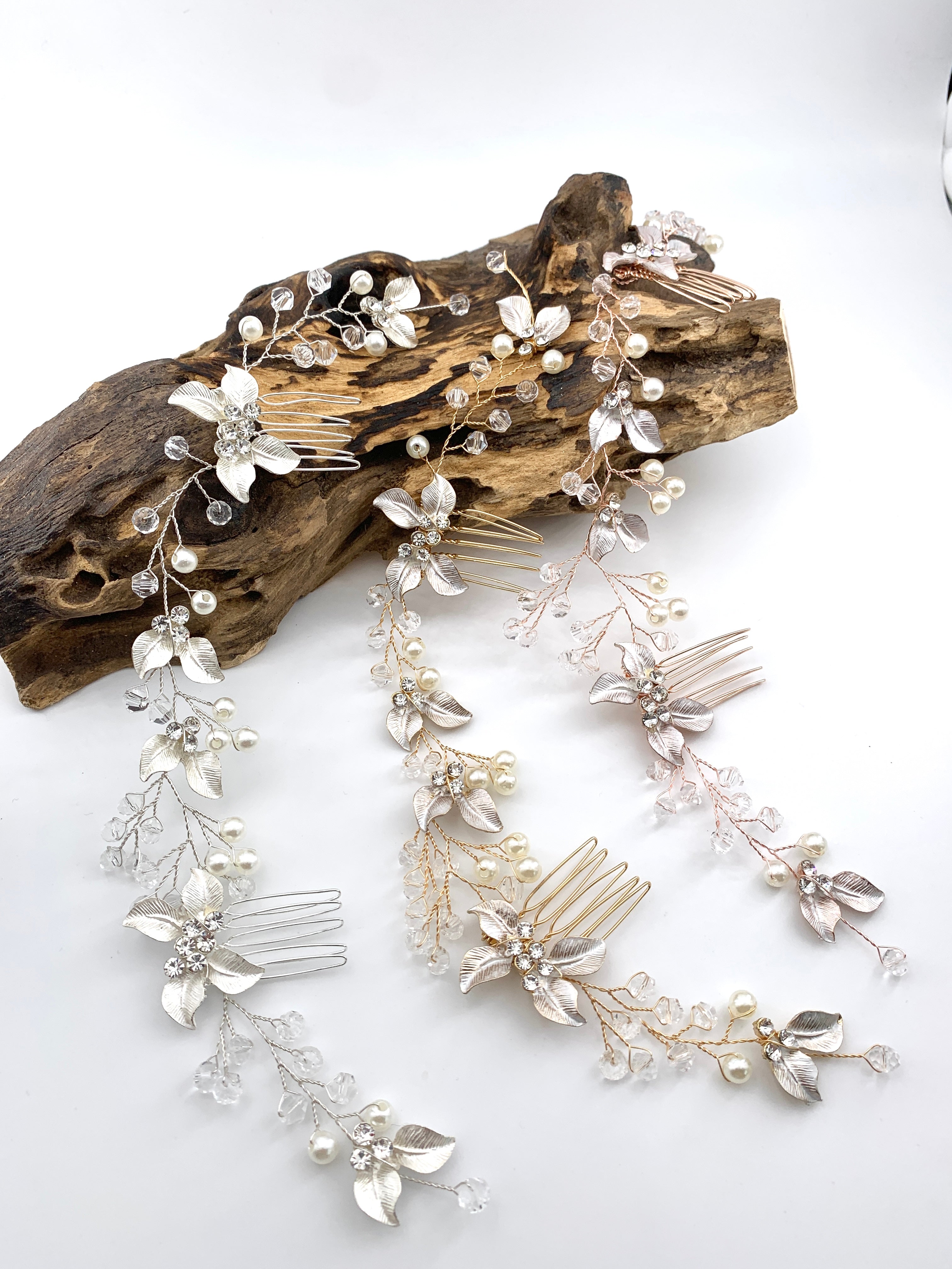 Vintage Haardraht Blüten Silber | Brautschmuck Haarschmuck Hochzeit | ONDEGO®